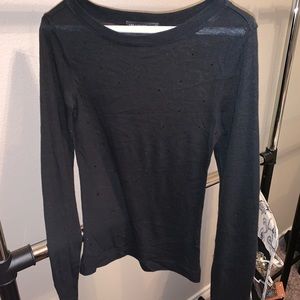 The Limited Black Rhinestone Long-sleeve